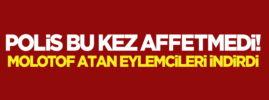 Polis molotof atan eylemcileri bu kez indirdi!