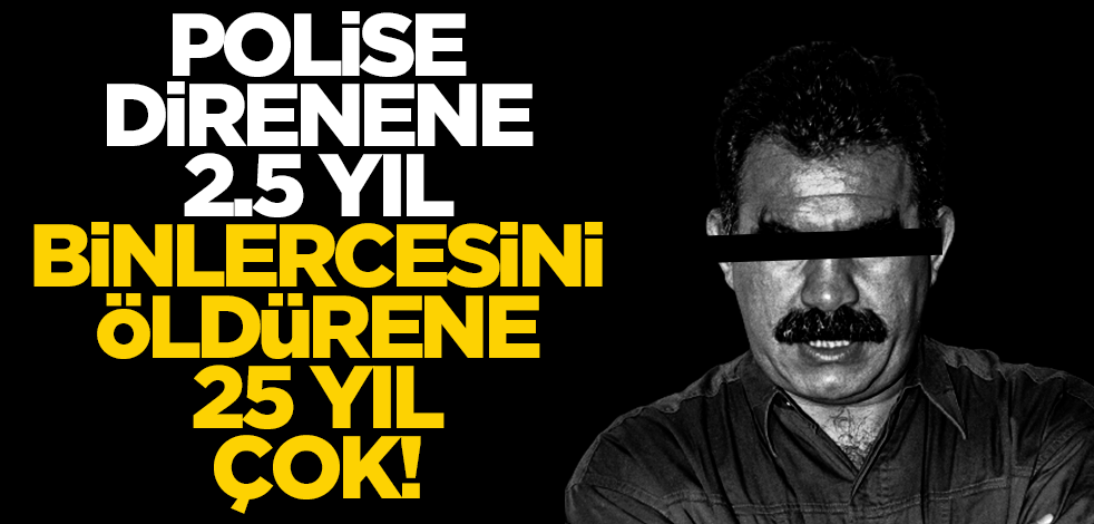 Polise direnene 2.5 yıl, binlercesini öldürene 25 yıl çok!
