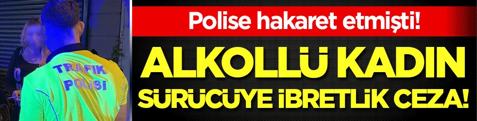 Polise hakaret etmişti: Kadın sürücüye ibretlik ceza!