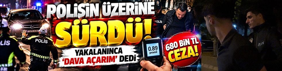 Polisin üzerine araç sürüp kaçtı! Yakalanınca söylediği söz pes dedirtti