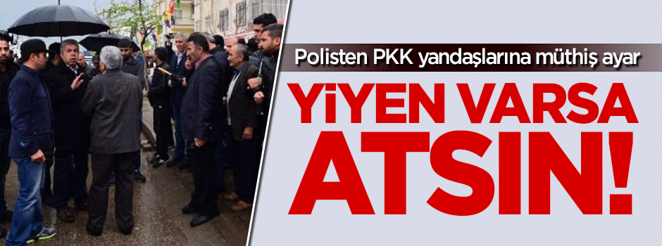 Polisten göstericilere müthiş ayar: Yiyen varsa atsın!