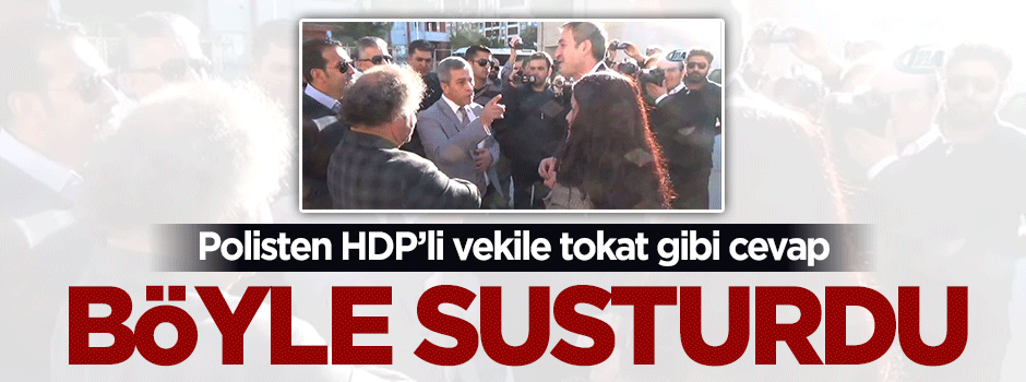 Polisten HDP'li vekile tokat gibi cevap