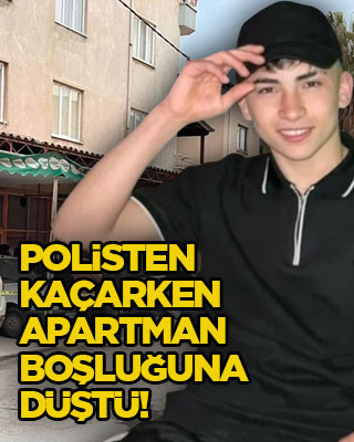 Polisten kaçarken apartman boşluğuna düştü!