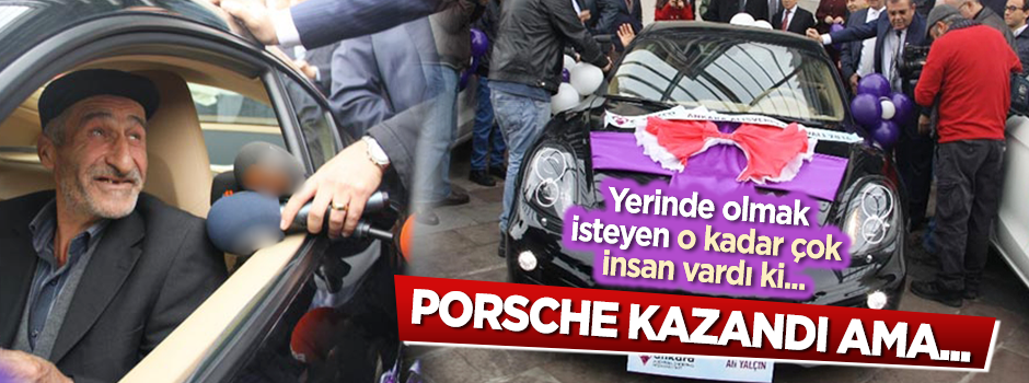 Porsche kazandı ama ehliyeti yok