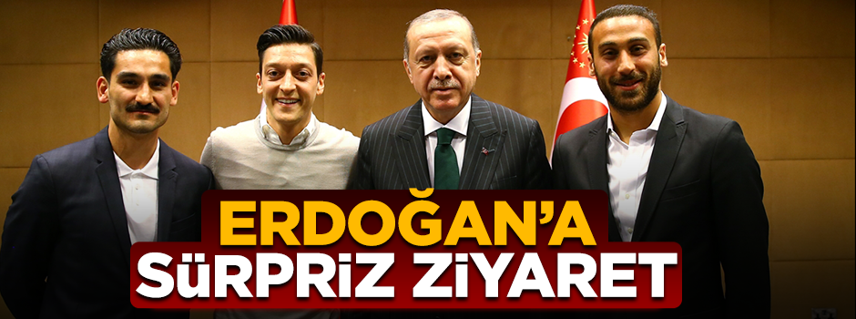 Premier Lig'de oynayan Türk futbolculardan Erdoğan'a ziyaret