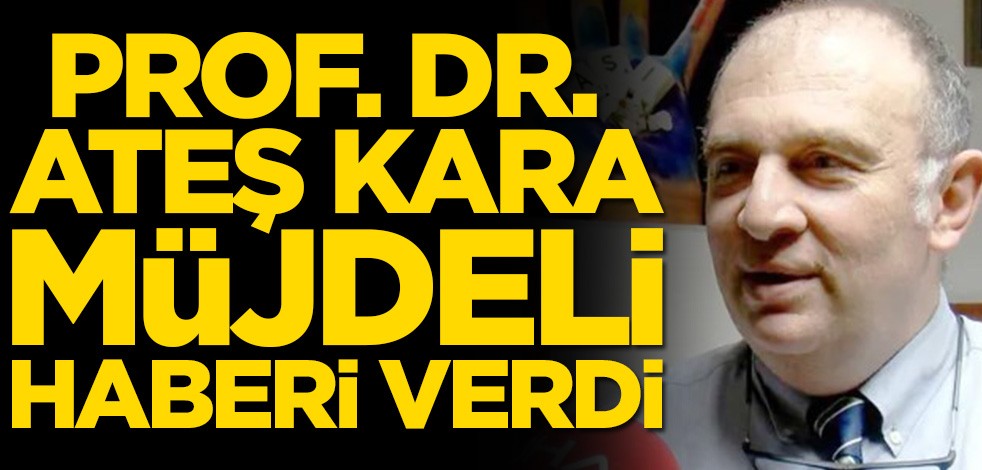 Prof. Dr. Ateş Kara müjdeli haberi verdi