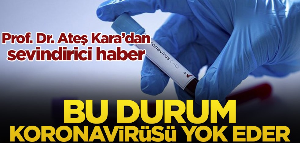 Prof. Dr. Ateş Kara sevindirici haberi açıkladı! Bu durum koronavirüsü yok eder