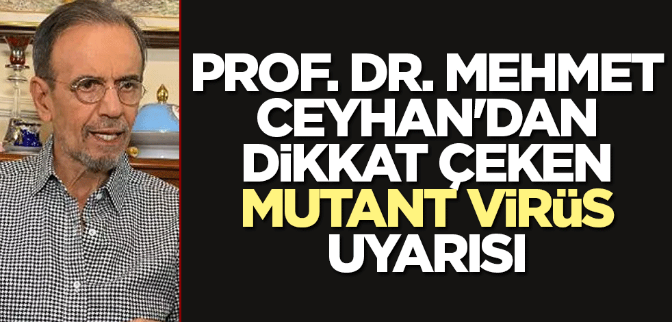 Prof. Dr. Mehmet Ceyhan'dan dikkat çeken mutant virüs uyarısı