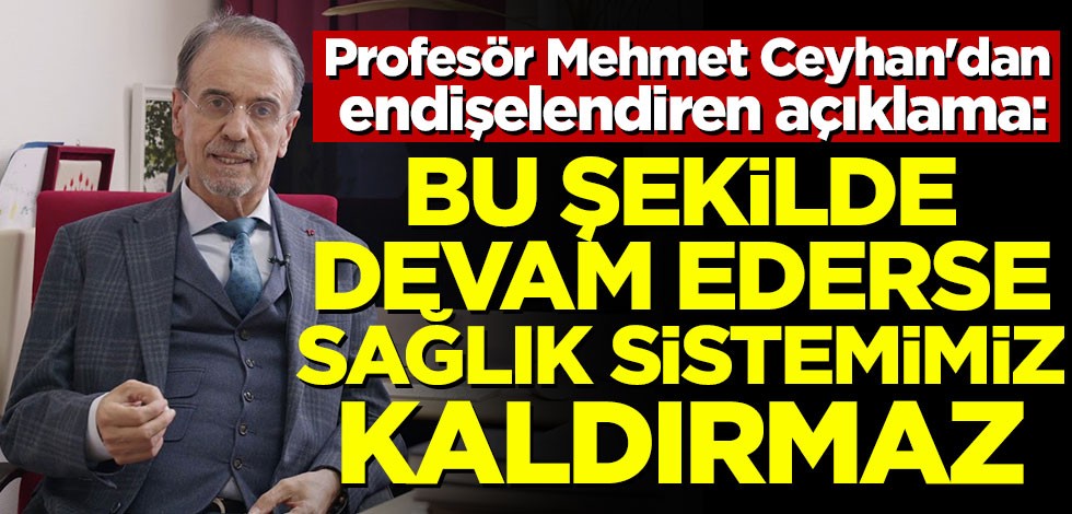 Profesör Mehmet Ceyhan'dan endişelendiren açıklama: Bu şekilde devam ederse sağlık sistemimiz kaldırmaz