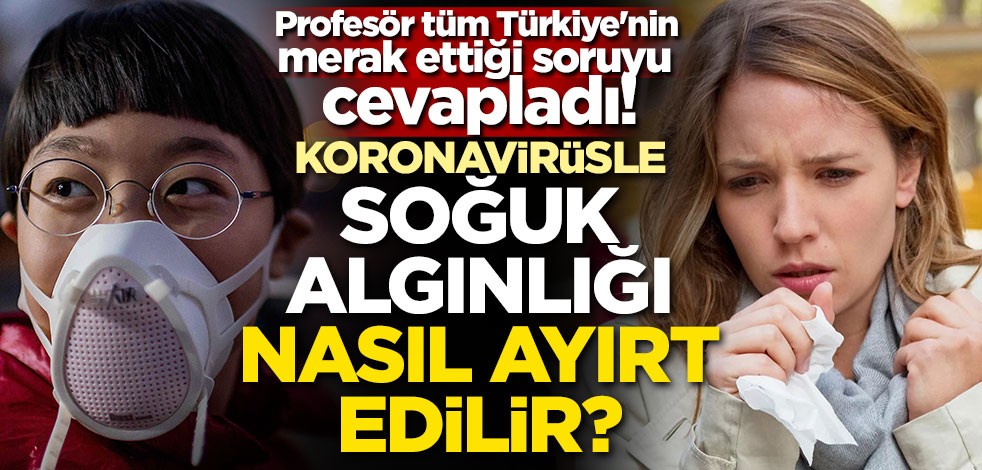 Profesör tüm Türkiye'nin merak ettiği soruyu cevapladı! Koronavirüs ile soğuk algınlığı nasıl ayırt edilir?