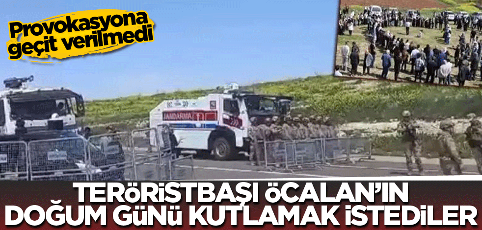 Provokasyona geçit verilmedi! Teröristbaşı Öcalan'ın doğum günü kutlamak istediler