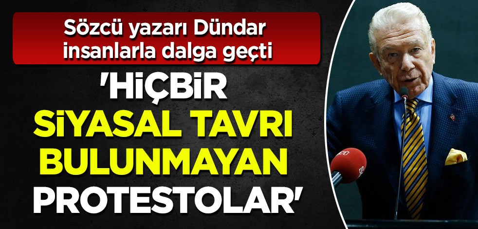 Provokatörlerin açtığı pankartlar orta yerde dururken Uğur Dündar'ın yorumu: 'Hiçbir siyasal tavrı bulunmayan protestolar'