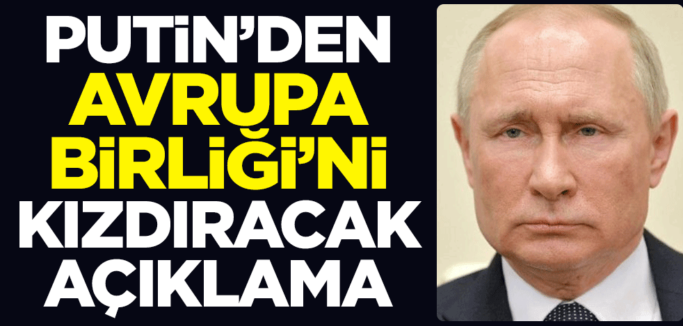 Putin'den Avrupa Birliği'ni kızdıracak açıklama