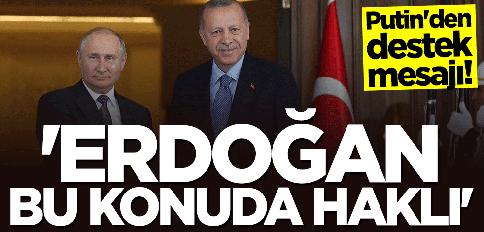 Putin'den destek mesajı: Erdoğan haklı