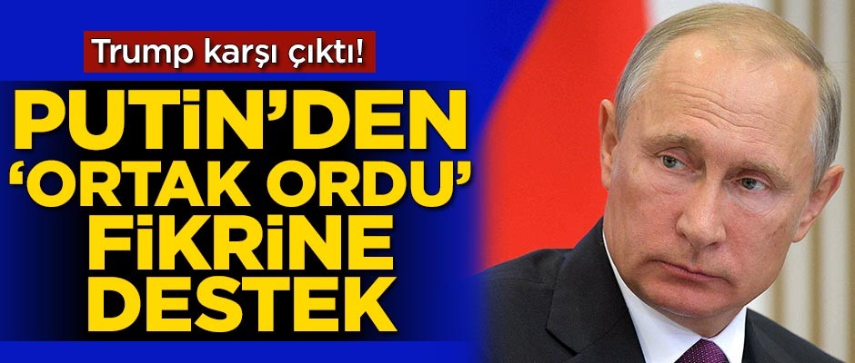 Putin'den 'ortak ordu' fikrine destek