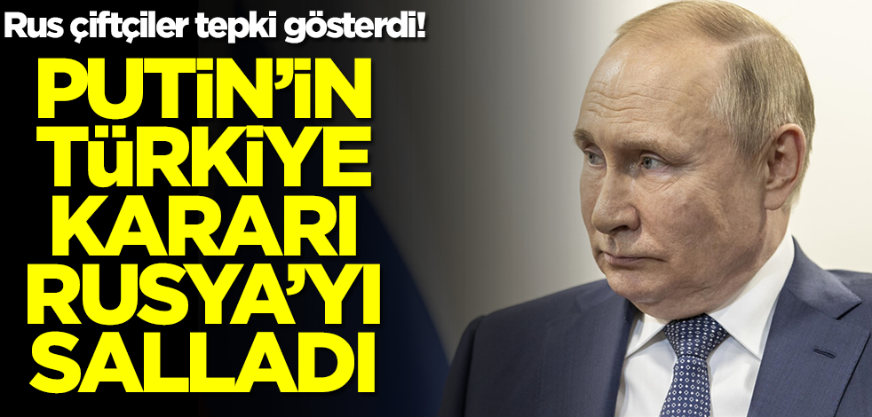 Putin'in Türkiye kararı Rusya'yı salladı! Rus çiftçiler tepki gösterdi