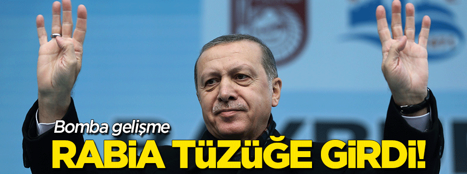 'Rabia' tüzüğe girdi!