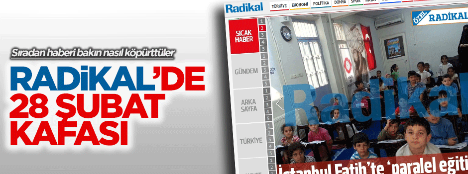 Radikal'den çarşaflı öğretmen hazımsızlığı