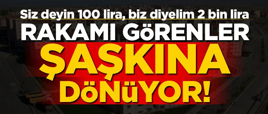 Rakamı gören şaşkına dönüyor! Siz deyin 100 lira, biz diyelim 2 bin lira