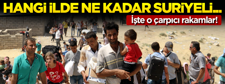 Rakamlar açıklandı! Hangi şehirde kaç Suriyeli var?