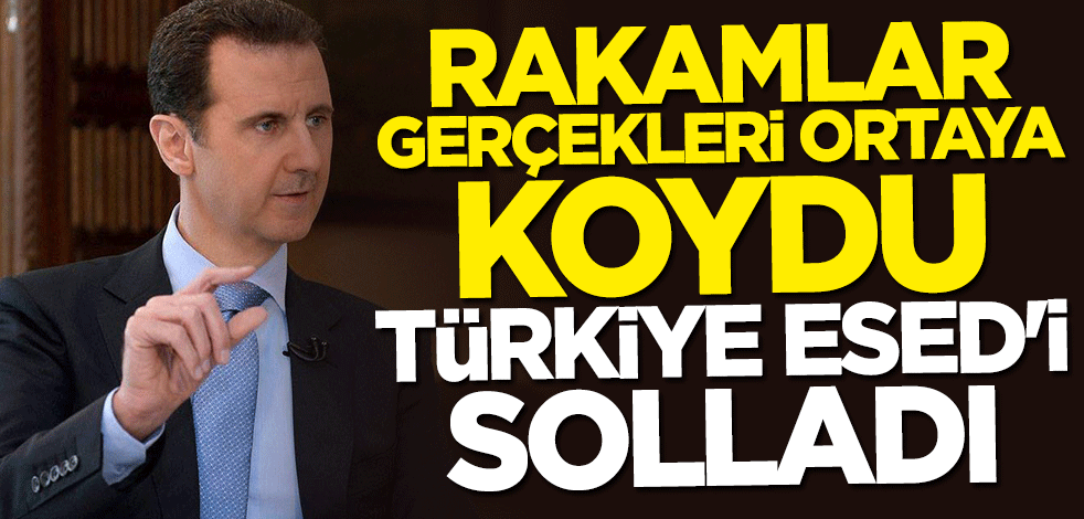 Rakamlar gerçekleri ortaya koydu! Türkiye Esed'i solladı