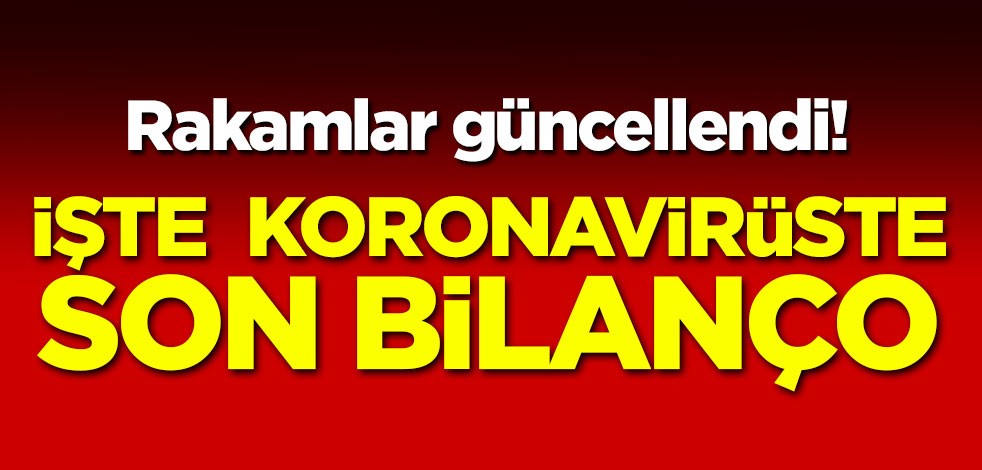 Rakamlar güncellendi! İşte koronavirüste son bilanço
