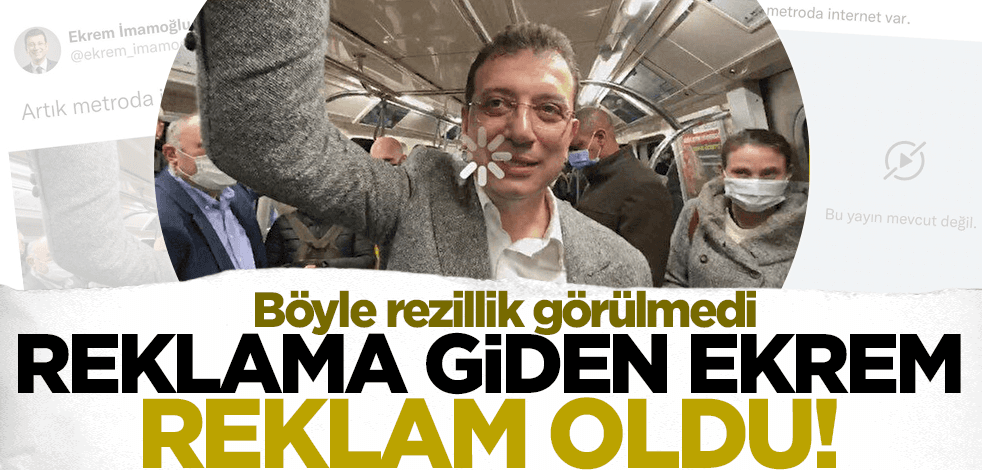 Reklama giden İBB Başkanı İmamoğlu reklam oldu! Böyle rezillik görülmedi