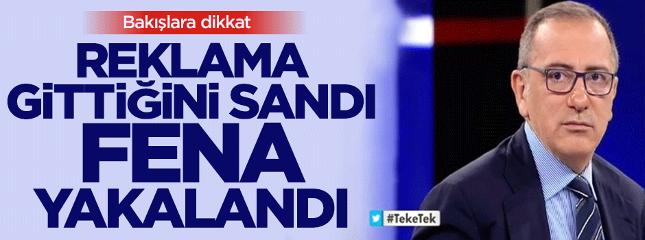 Reklama gittiğini sanan Fatih Altaylı fena yakalandı