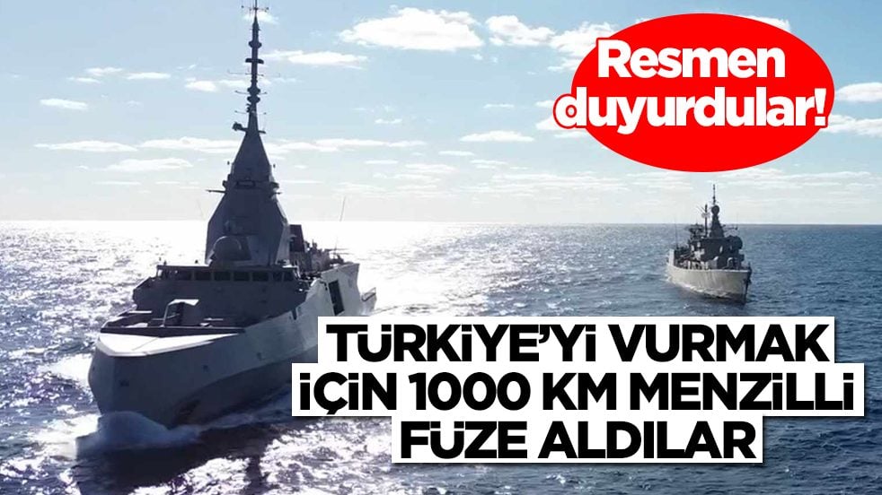 Resmen duyurdular: Türkiye'yi vurmak için 1000 km menzilli füze taşıyan gemi aldılar
