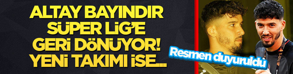 Resmen duyuruldu: Altay Bayındır Süper Lig’e geri dönüyor! Yeni takımı ise...