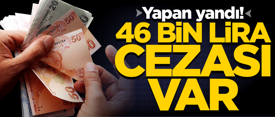 Resmi Gazete'de yayımlandı! 46 bin lira cezası var