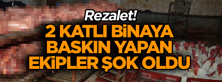 Rezalet! 2 katlı binaya baskın yapan ekipler şok oldu