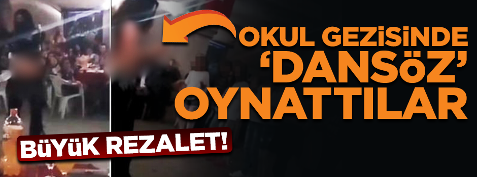 Rezil görüntüler! İlkokul gezisinde ’dansözlü’ eğlence düzenlediler