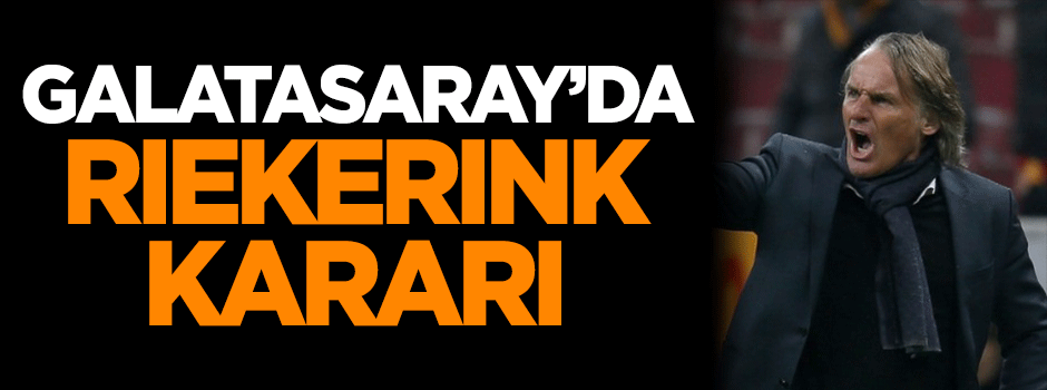 Riekerink'in görevine son verildi