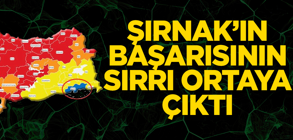 Risk haritasındaki tek "mavi" renkli il olan Şırnak'ın başarısının nedeni belli oldu