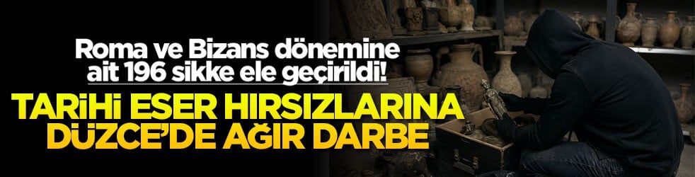 Roma ve Bizans dönemine ait 196 sikke ele geçirildi! Tarihi eser hırsızlarına Düzce’de ağır darbe