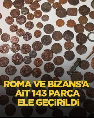 Roma ve Bizans’a ait 143 parça ele geçir