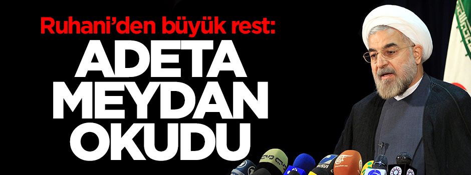 Ruhani'den büyük rest: Ambargo kalkmadan...