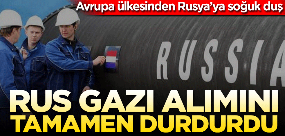 Rus gazını almayı tamamen durdurdu! Avrupa ülkesinden radikal karar