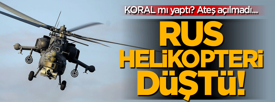 Rus helikopteri düştü! 2 pilot öldü