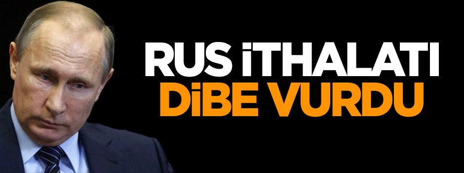Rus ithalatı dibe vurdu