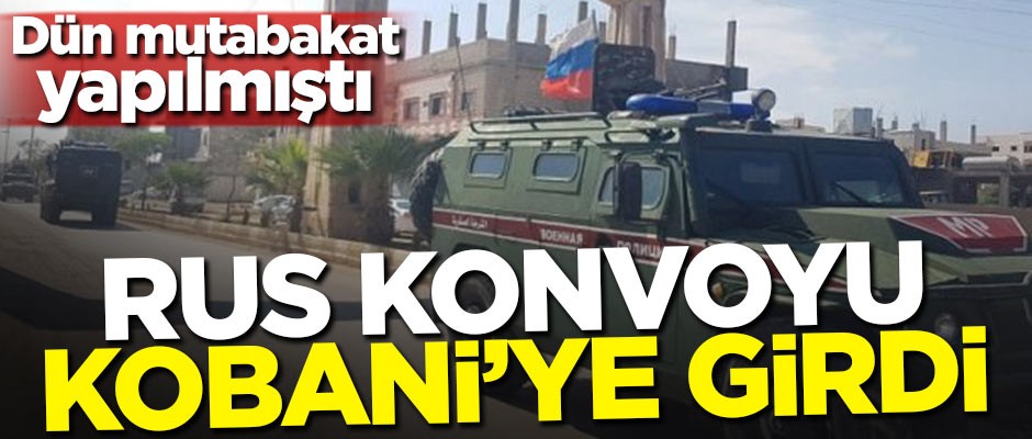 Rus konvoyu Kobani'ye girdi