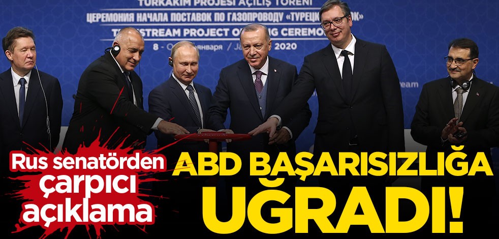 Rus senatörden dikkat çeken açıklama: ABD başarısızlığa uğradı