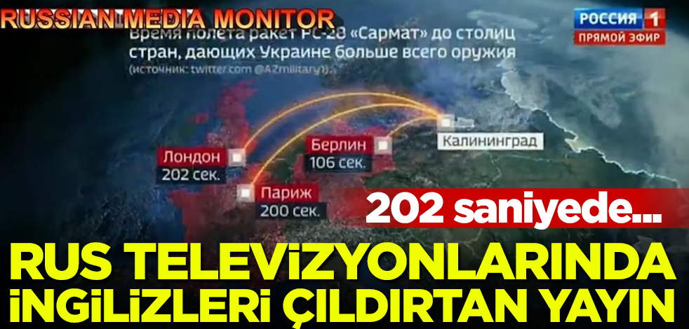 Rus televizyonlarında İngilizleri çıldırtan yayın! 202 saniyede...