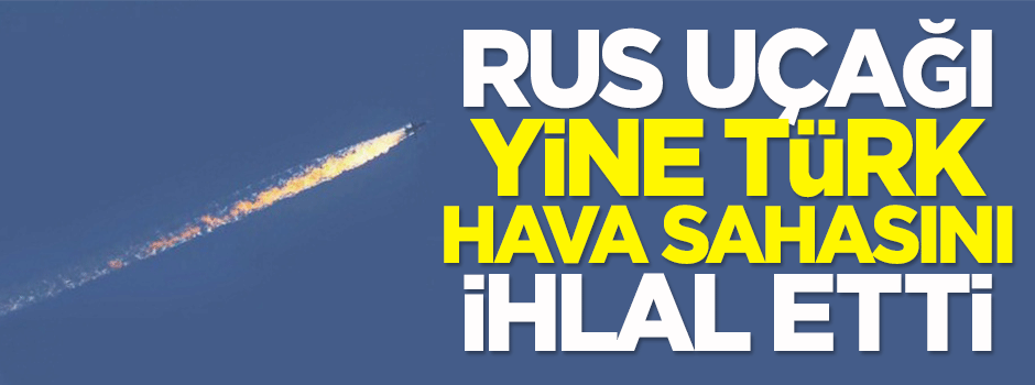 Rus uçağı Türk hava sahasını ihlal etti