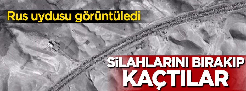 Rus uydusu görüntüledi, silahlarını bırakıp kaçtılar