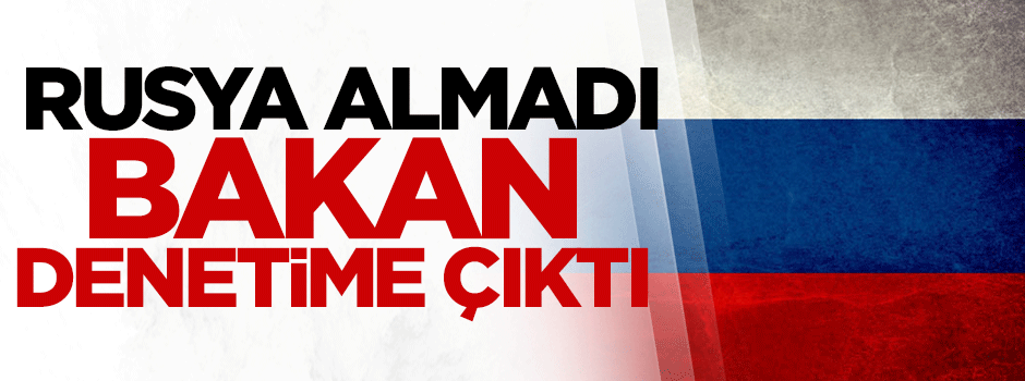 Rusya almadı, Bakan denetime çıktı