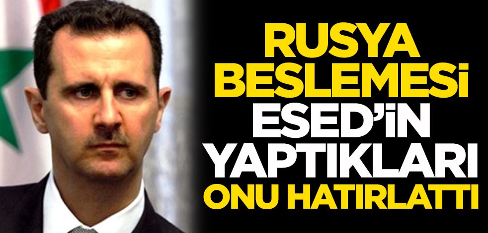 Rusya beslemesi Esed'in yaptıkları onu hatırlattı