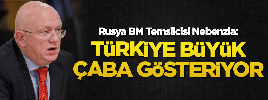 Rusya BM Temsilcisi Nebenzia: Türkiye büyük çaba gösteriyor