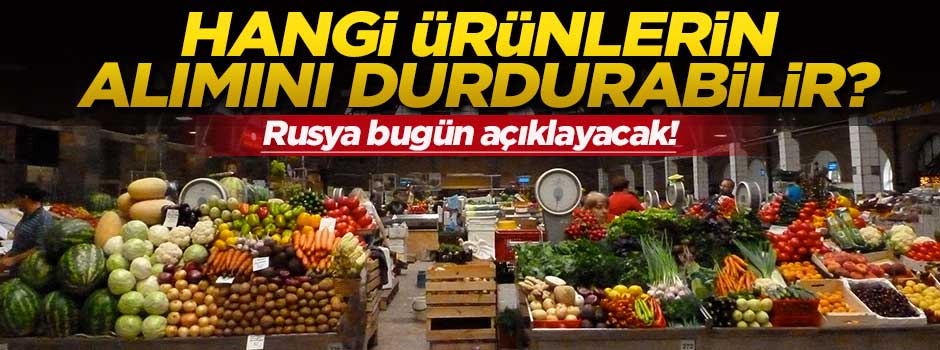 Rusya hangi ürünlerin alımını durdurabilir?